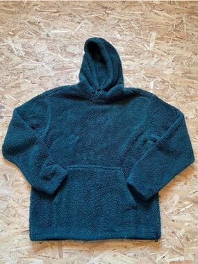 H&M Deep Teal Sherpa Hoodie Pullover